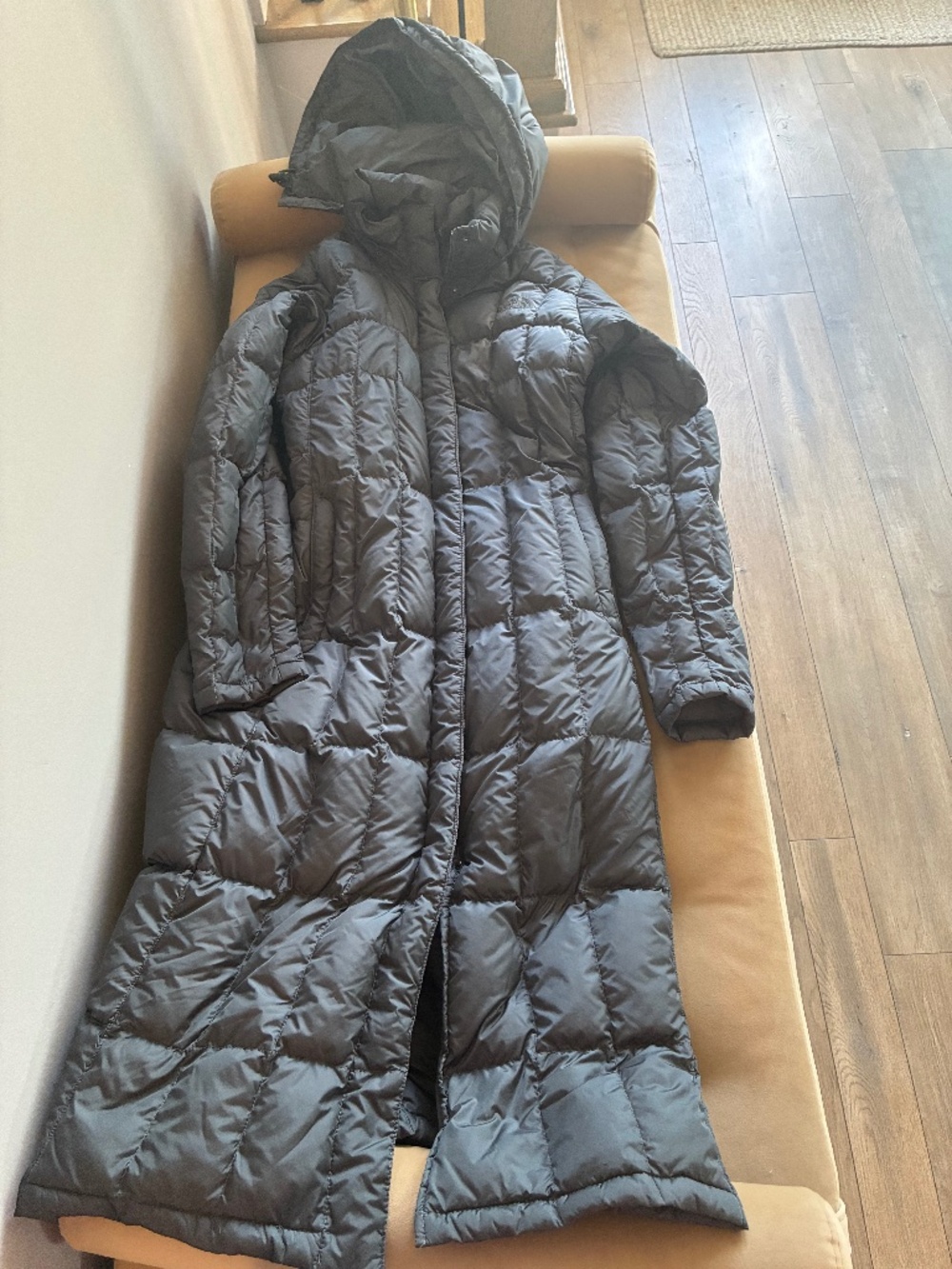 The North Face women’s long goose down coat